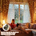 600 LED Waterproof Curtain Fairy Lights with Remote