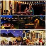 30Ft Outdoor LED String Lights with Remote