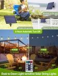 Larkvue 96FT Solar Outdoor String Lights with Remote