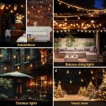 30Ft Outdoor LED String Lights with Remote