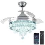 Liokoc Modern Ceiling Fan with Light and Remote