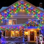 20M Multicolored Outdoor Icicle Christmas Lights