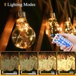 Solar LED Patio String Lights with 20 Edison Bulbs