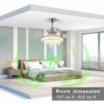 Liokoc Modern Ceiling Fan with Light and Remote