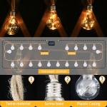 Solar LED Patio String Lights with 20 Edison Bulbs