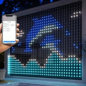 400 LED Smart Curtain Fairy Lights with Remote