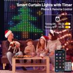 400 LED Smart Curtain Fairy Lights with Remote