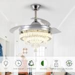 Liokoc Modern Ceiling Fan with Light and Remote