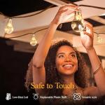 Solar LED Patio String Lights with 20 Edison Bulbs