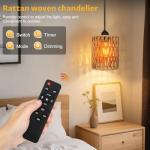 Set of 2 Battery-Powered Boho Pendant Lights