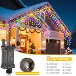 Multicolor Waterproof Icicle Fairy Lights with Remote