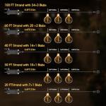 60ft LED Festoon String Lights for Outdoor Fun