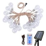 Solar LED Patio String Lights with 20 Edison Bulbs