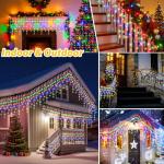 Multicolor Waterproof Icicle Fairy Lights with Remote