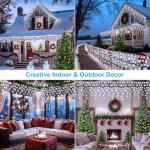 CCILAND 14M LED Icicle Outdoor String Lights