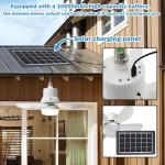 Solar Ceiling Fan Light with Remote & 3 Colors