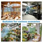 Solar Ceiling Fan Light with Remote & 3 Colors