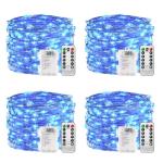Blue LED Fairy Lights - 10m Battery Operated 4 Pack