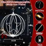 Yowin 30CM 200 LED Hanging Christmas Ball Lights