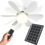 Solar Ceiling Fan Light with Remote & 3 Colors