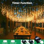 LEDYA 62ft Warm White Icicle Christmas Lights