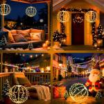 Yowin 30CM 200 LED Hanging Christmas Ball Lights