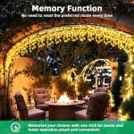 LEDYA 62ft Warm White Icicle Christmas Lights