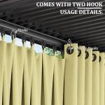 Light Yellow Waterproof Gazebo Privacy Curtains - 4 Panels