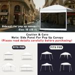 10' x 10' Pop-Up Tent Mesh Sidewalls