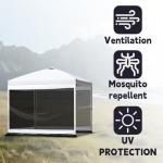 10' x 10' Pop-Up Tent Mesh Sidewalls