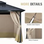COWVIE 12' x 14' Gazebo Replacement Curtains