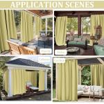 Light Yellow Waterproof Gazebo Privacy Curtains - 4 Panels