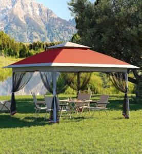 OUTGOODS 13x13ft Pop Up Gazebo with Mosquito Net