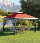 OUTGOODS 13x13ft Pop Up Gazebo with Mosquito Net