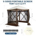 12x12FT Portable Gazebo Tent with Mosquito Netting