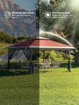 OUTGOODS 13x13ft Pop Up Gazebo with Mosquito Net