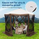 12x12FT Portable Gazebo Tent with Mosquito Netting