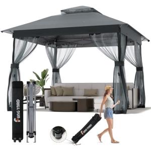 10x10 Instant Canopy Gazebo with Mosquito Netting