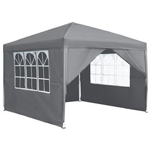 3x3m Grey Pop Up Gazebo with Windows