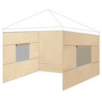 Beige Gazebo Side Walls with Roll-Up Windows