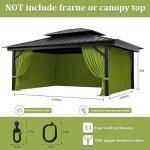 Universal Outdoor Gazebo Curtain Replacement - 4 Panels
