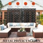 Freestanding Metal Garden Privacy Screen Divider
