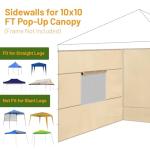 Beige Gazebo Side Walls with Roll-Up Windows