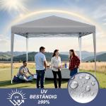 3x3m Grey Pop Up Gazebo with Windows