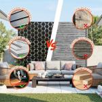 Freestanding Metal Garden Privacy Screen Divider