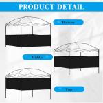 Vincreem Outdoor Canopy Half Wall Panel Set