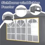 3x3m Grey Pop Up Gazebo with Windows