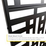 Black Metal Garden Screen Panel - 1.8m Privacy Divider