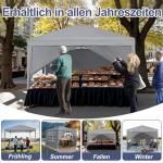 3x3m Grey Pop Up Gazebo with Windows