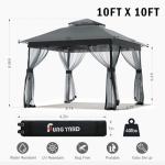 10x10 Instant Canopy Gazebo with Mosquito Netting